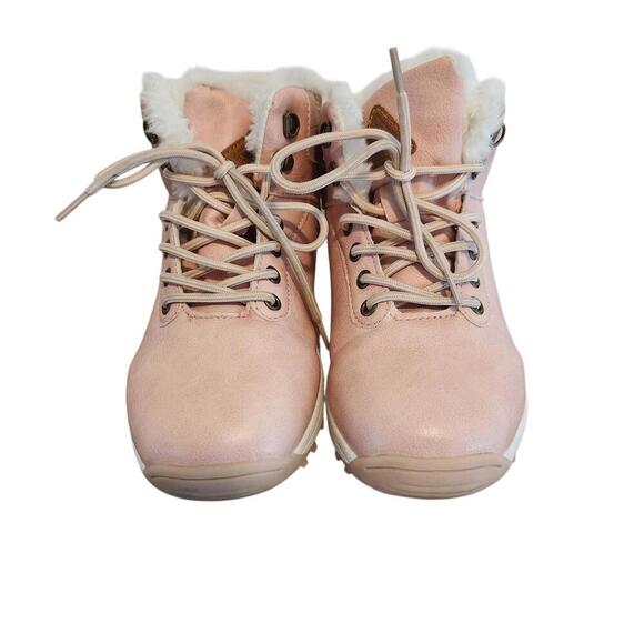 Mishansha Girls Pink Winter Boots Size 34 - Picture 2 of 8